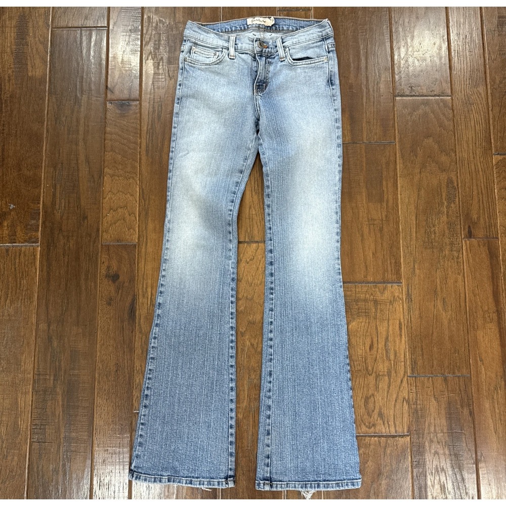 Vintage Y2K JUST USA Bootcut Low Rise Jeans Women 1 Light Wash Faded Made in USA